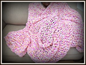 Crochet Blanket Using Q Hook. Super 