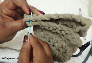 sewing back slipper sock
