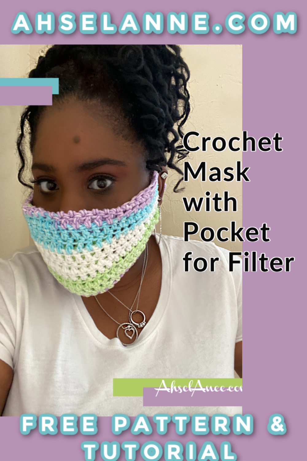 Crochet Mask with Pocket Filter