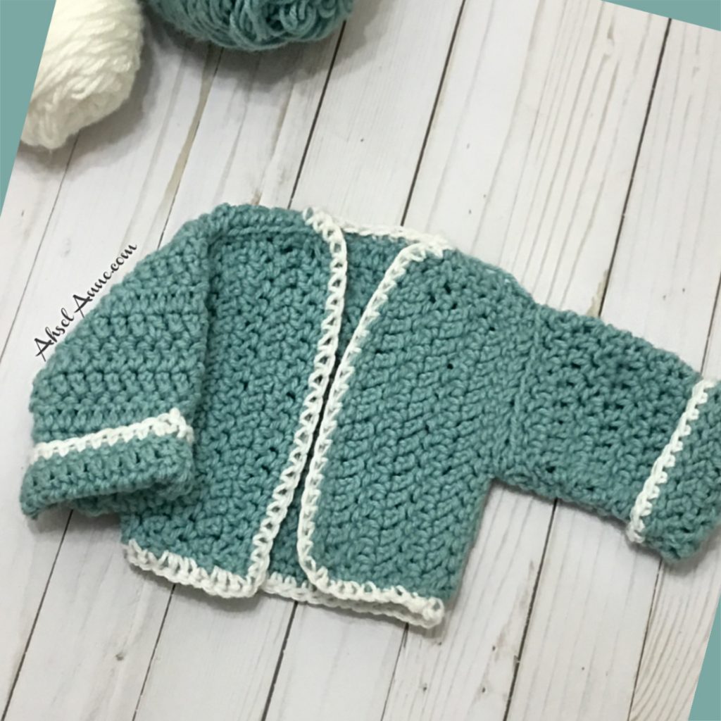 Crochet Baby Cardigan Beginner Crochet Pattern 0 3 Mon Ahsel Anne