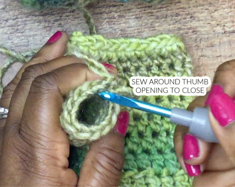 How to crochet around an elastic band - Fosbas Designs