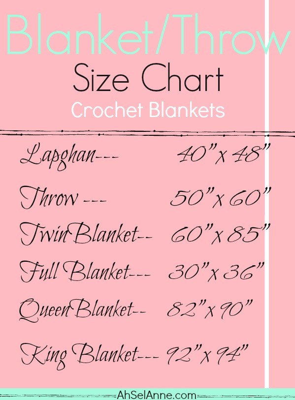 Blanket Size Charts % | AhSel Anne