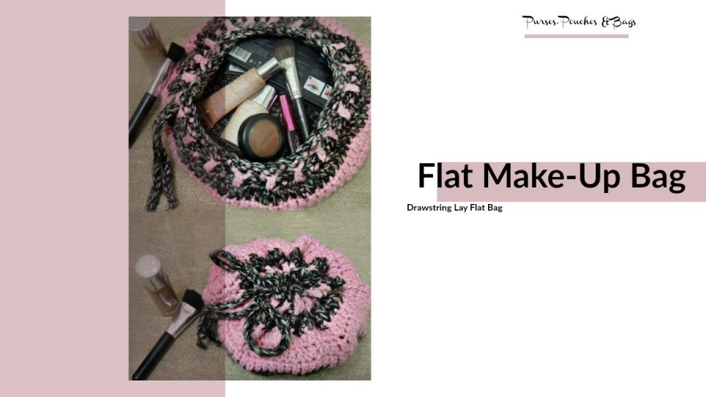 Flat Crochet Makeup Bag