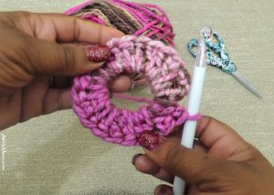 Magic Loop for Messy Bun Crochet Hat