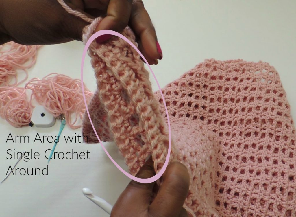 Arm Area Single Crochet