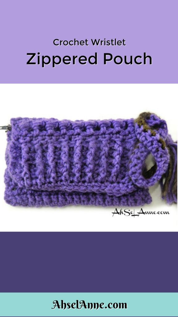 Crochet Zipper Pouch with Divider - Crochet Zipper Pouch - Ahsel Anne