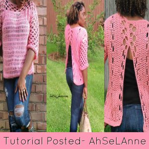 CROCHET SHIRT WITH V BACK