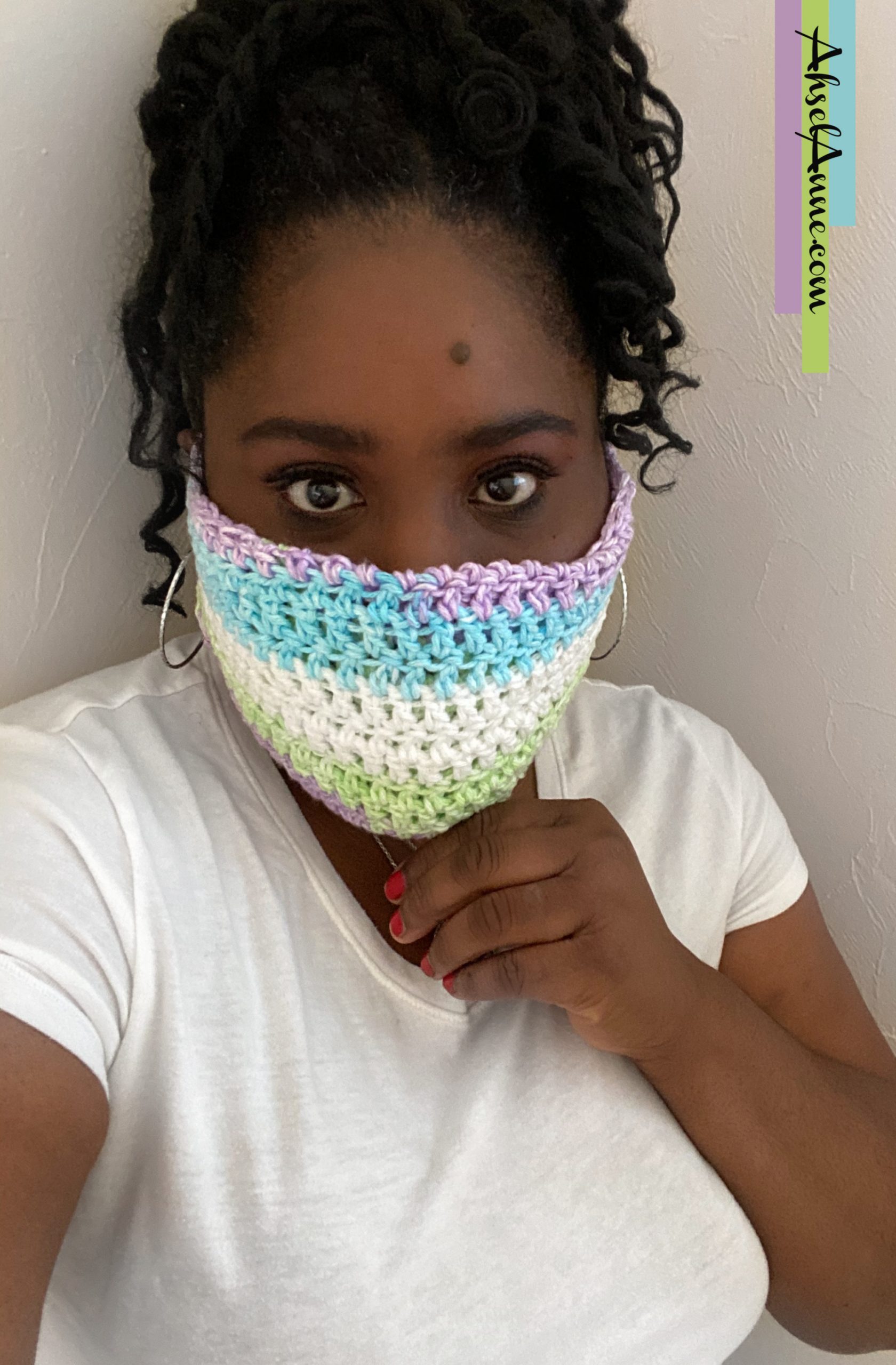 Crochet Mask with Pocket Filter - Crochet Mask - Ahsel Anne