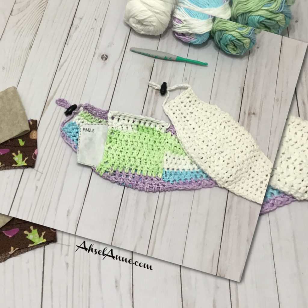 Crochet Face Mask Pattern With Filter Pocket - DIY Instant Download PDF