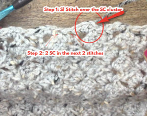How to crochet a wide scarf